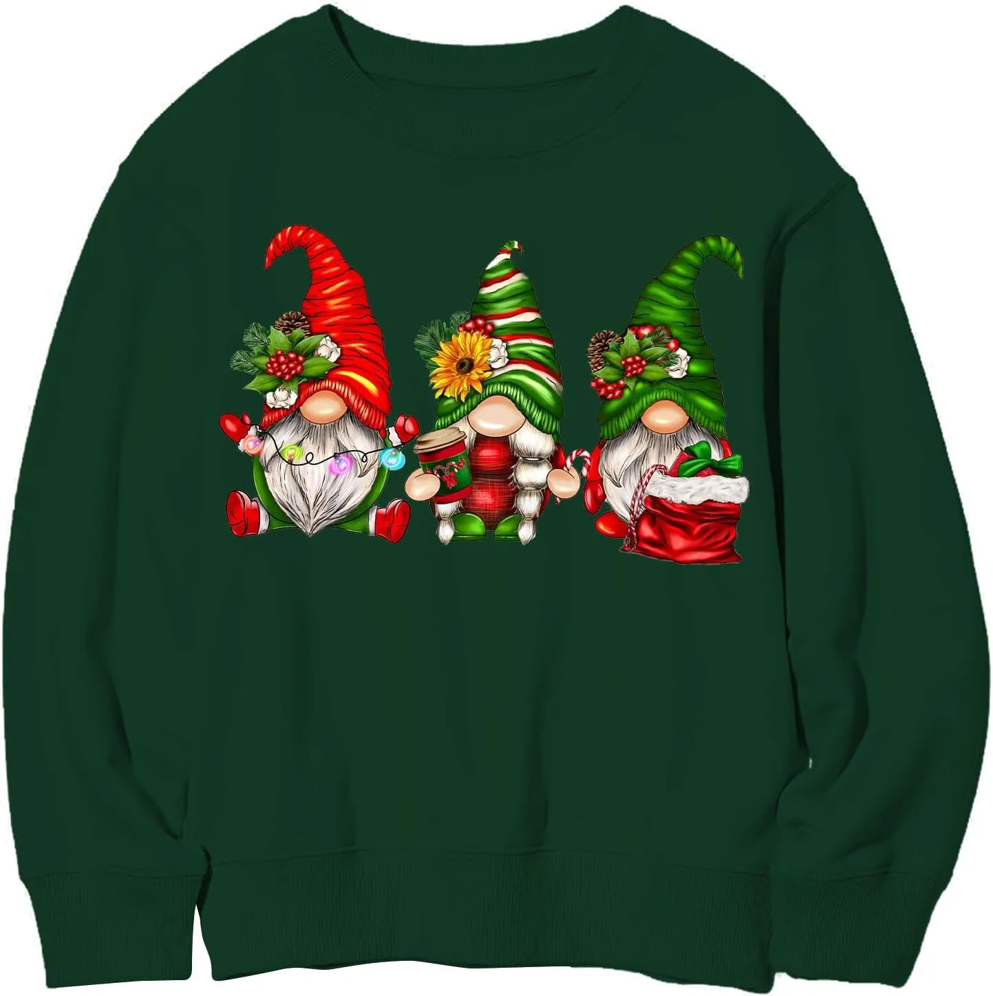 Gnome Christmas Shirt Women Gnome Merry Christmas Sweatshirt Xmas Holiday Tops