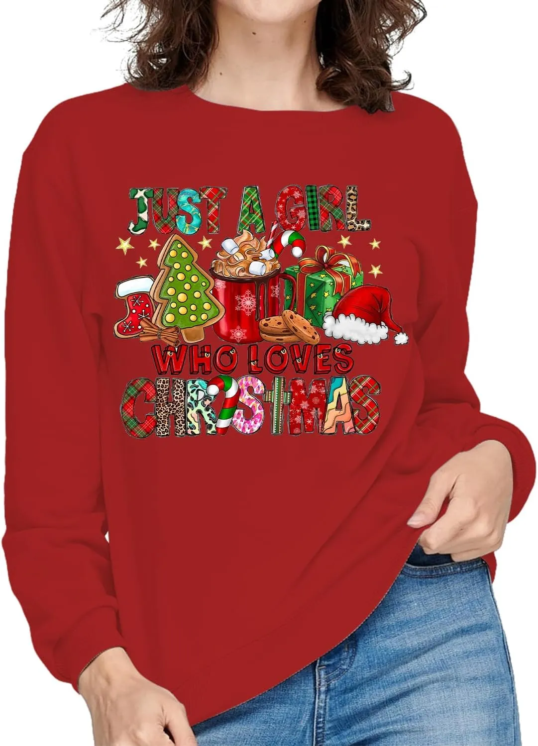 Gnome Christmas Shirt Women Gnome Merry Christmas Sweatshirt Xmas Holiday Tops