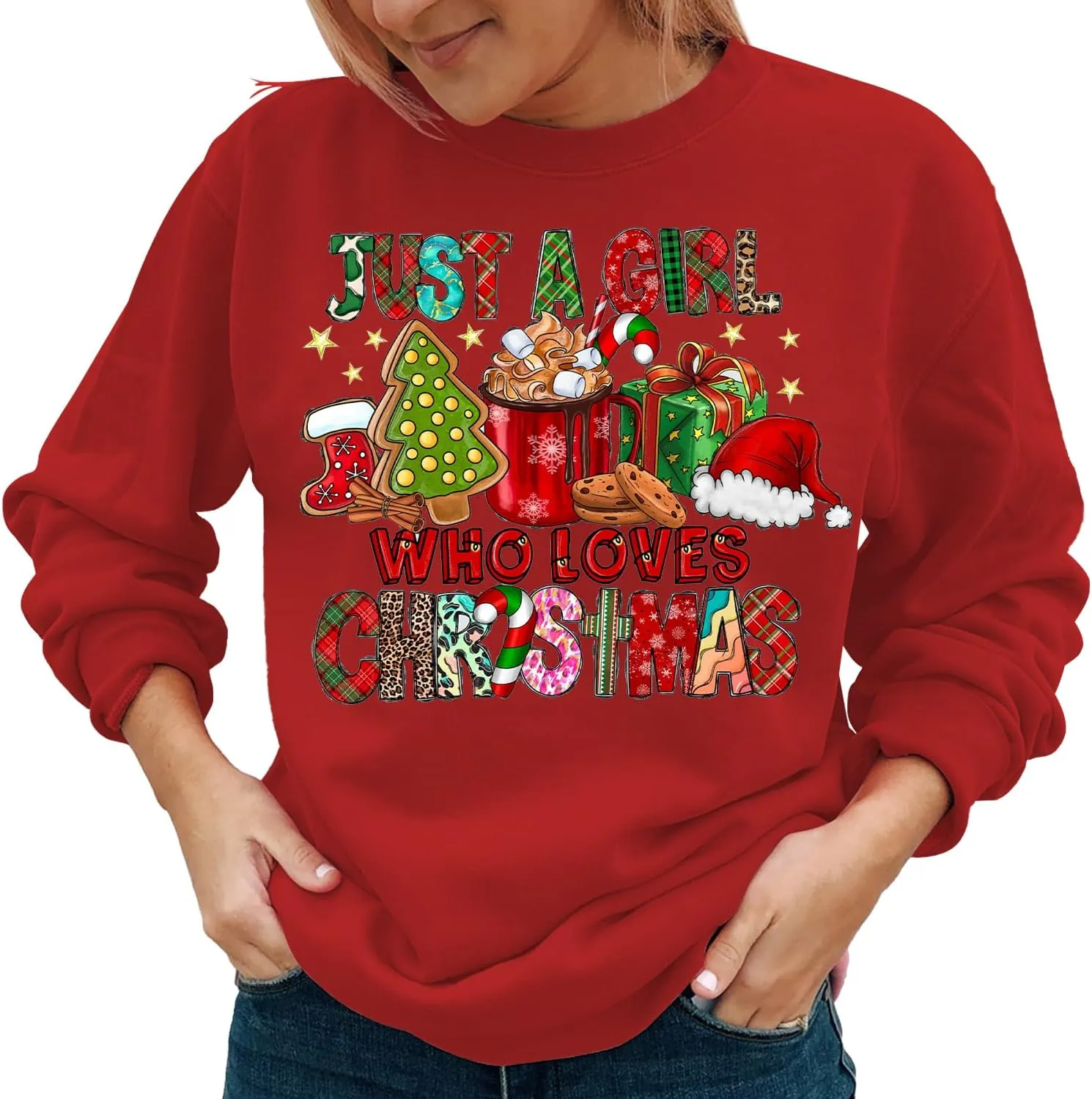 Gnome Christmas Shirt Women Gnome Merry Christmas Sweatshirt Xmas Holiday Tops