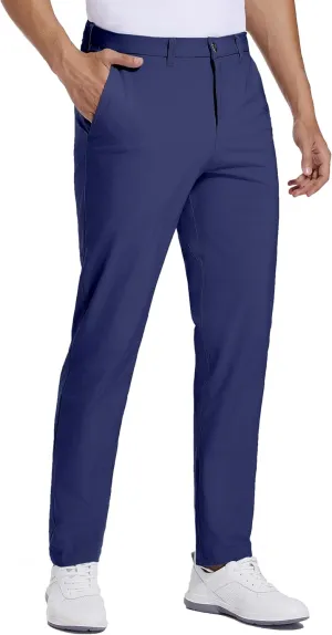Golf Pants for Men Stretch Dress 30"/32"/34" Pants Quick Dry Lightweight Slacks Trousers for Business Casual Travel