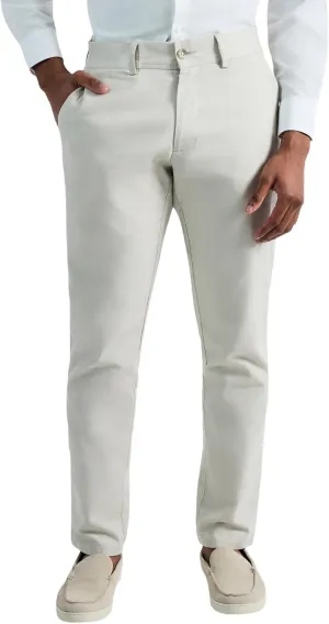 Haggar Men's Comfort Luxe Straight Fit Flat Front Linen Casual Pant