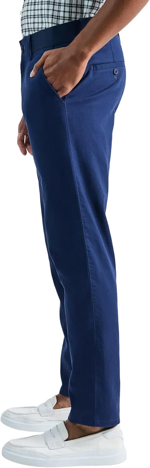 Haggar Men's Comfort Luxe Straight Fit Flat Front Linen Casual Pant