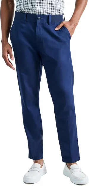 Haggar Men's Comfort Luxe Straight Fit Flat Front Linen Casual Pant