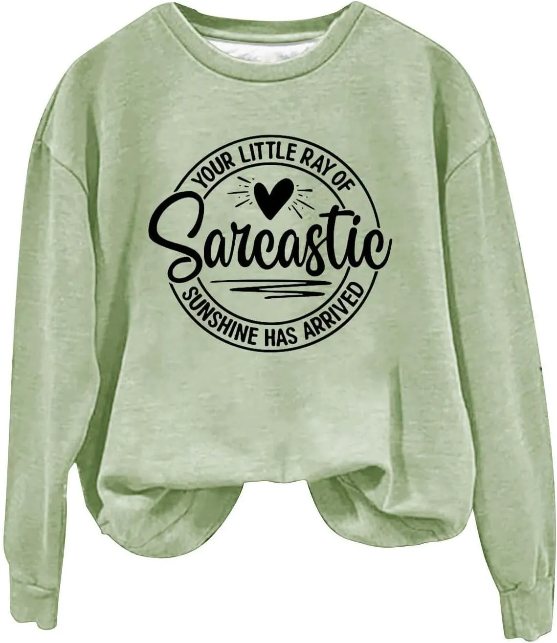 Jackett Women Printed Your Little Of Sarcastic Sunshine Has Arrived Round Neck Simple Retro Hoodless Sweatshirt