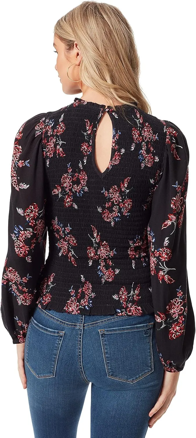 Jessica Simpson Women's Aniya Long Sleeve Full Smocked Blouse