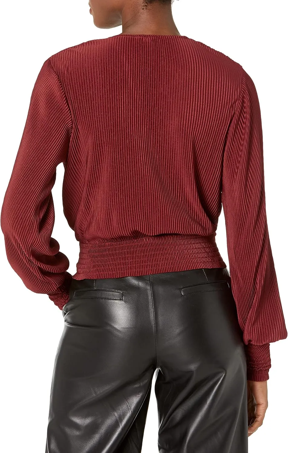Jessica Simpson Women's Cleo V-Neck Wrap Plisse Top