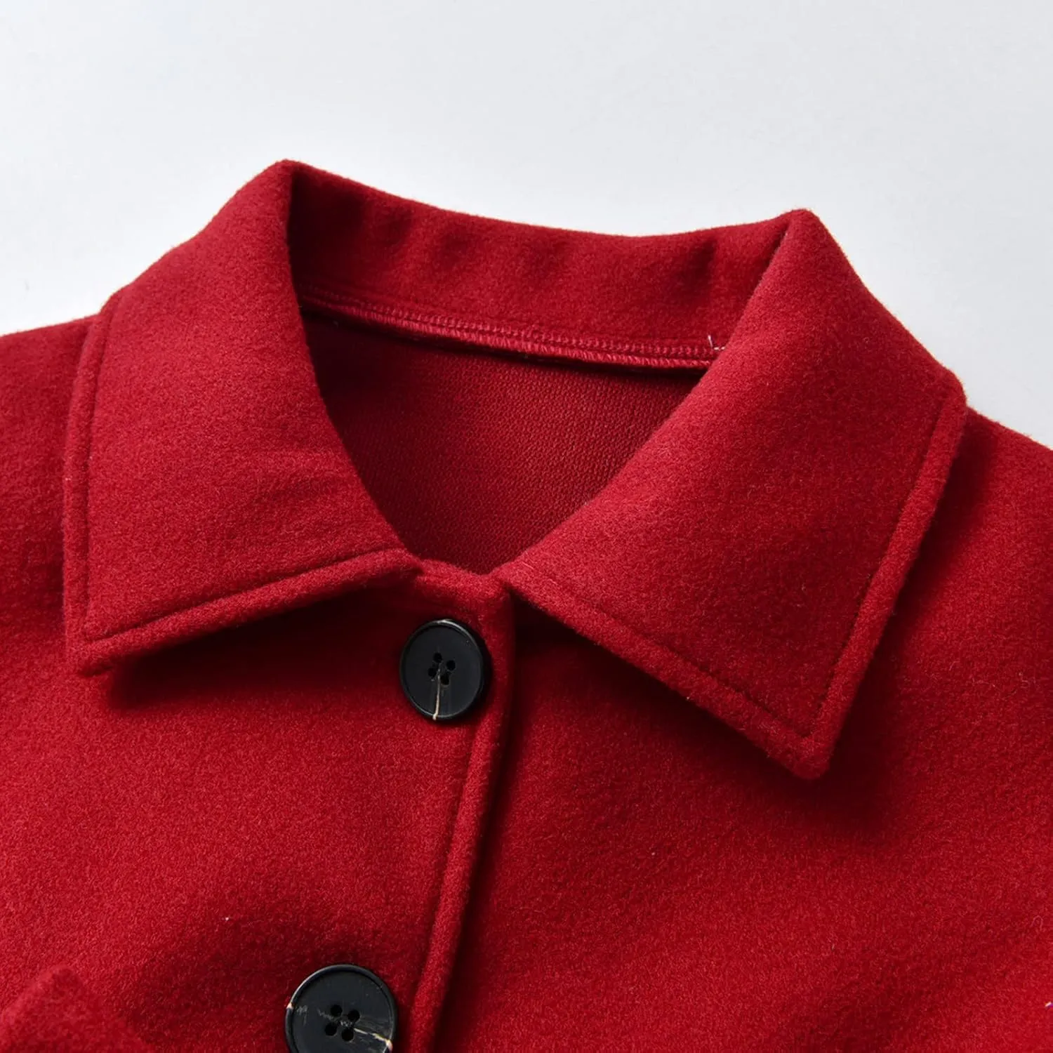 Kids Baby Girls Coat Jacket Warm Jacket Winter Simple Breasted Trench Coat Outwear Wool Blend Coat for 18M-6T