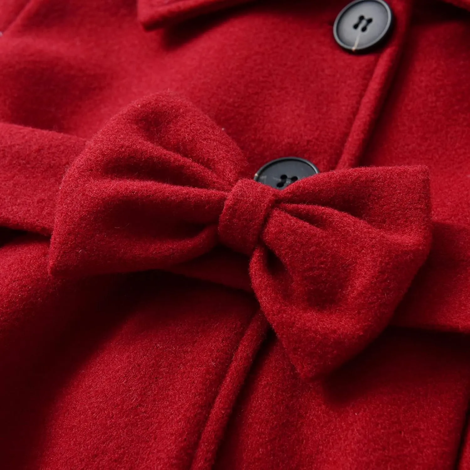 Kids Baby Girls Coat Jacket Warm Jacket Winter Simple Breasted Trench Coat Outwear Wool Blend Coat for 18M-6T