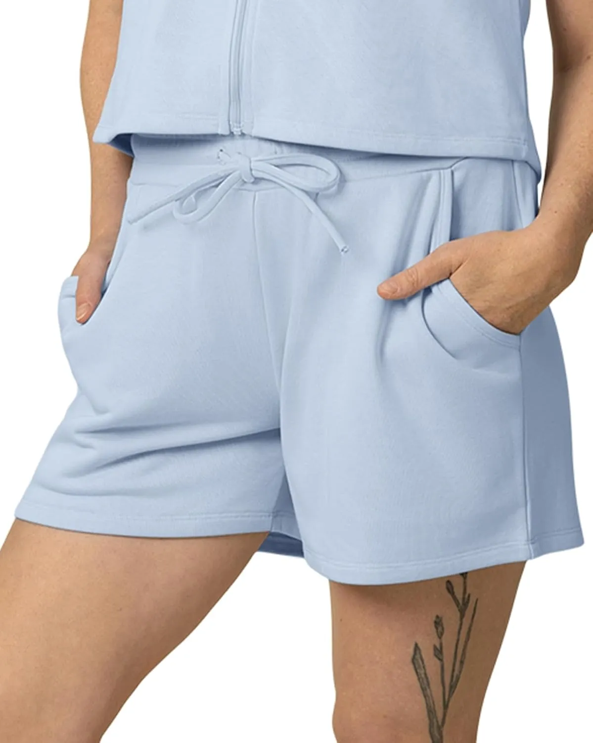 Kindred Bravely Women’s French Terry On The Go Shorts | Stretchy Pregnancy Bottoms
