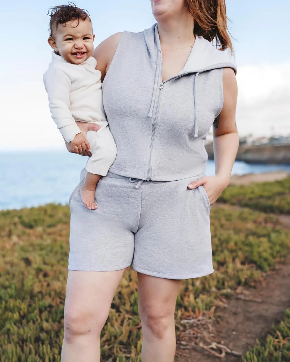 Kindred Bravely Women’s French Terry On The Go Shorts | Stretchy Pregnancy Bottoms