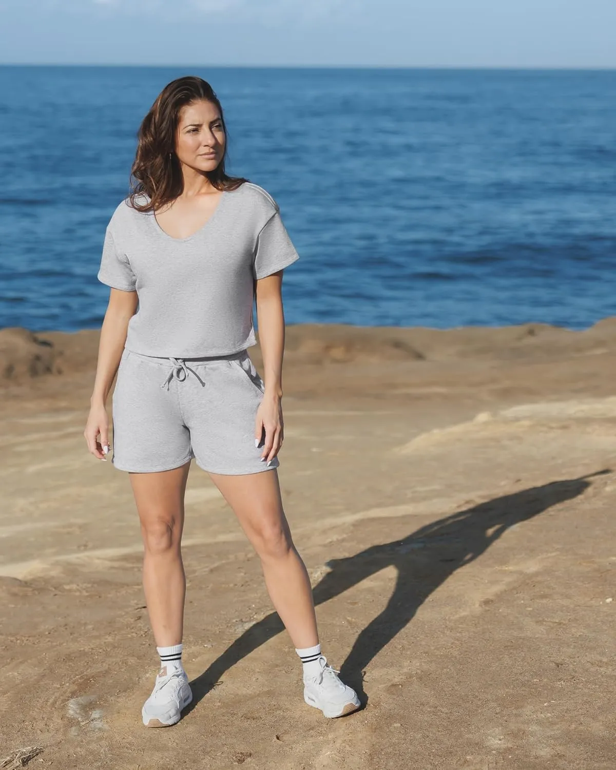 Kindred Bravely Women’s French Terry On The Go Shorts | Stretchy Pregnancy Bottoms