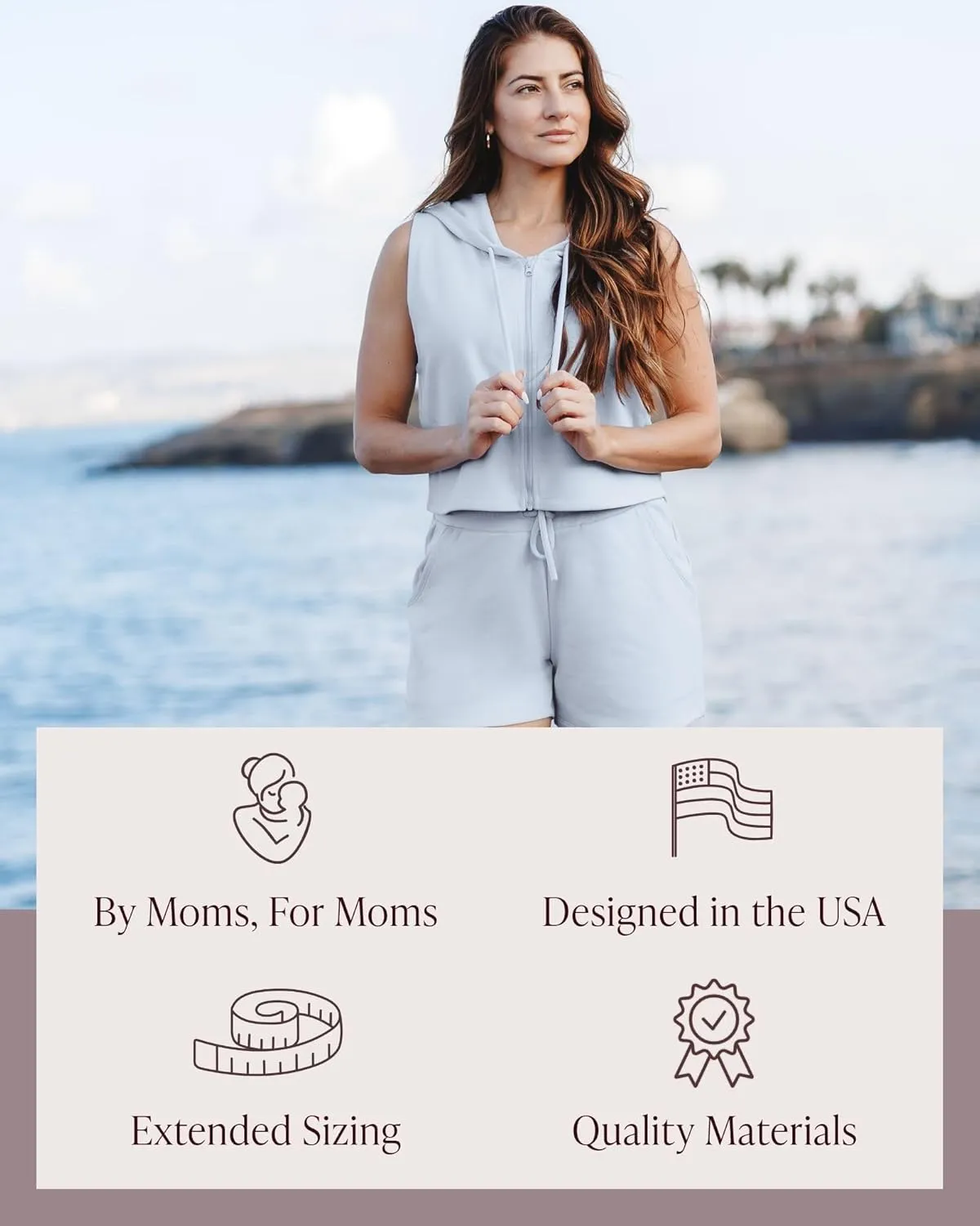 Kindred Bravely Women’s French Terry On The Go Shorts | Stretchy Pregnancy Bottoms