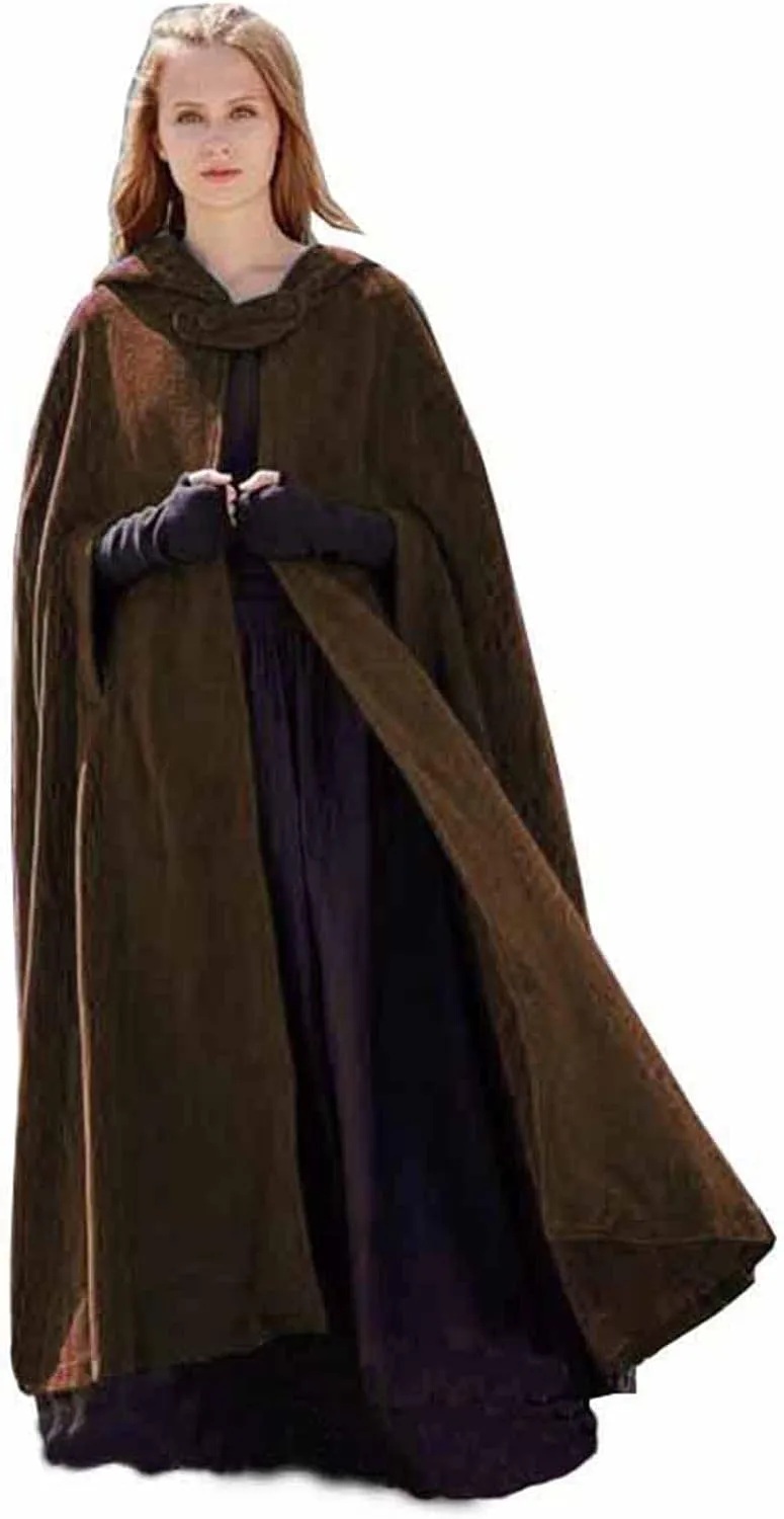 Kuluzego Womens Cardigan Front Cloak Jacket Hoods Cape Shawl Wraps Trench Coats for Women Fall Winter Cloak 2025 Fashion Y2K