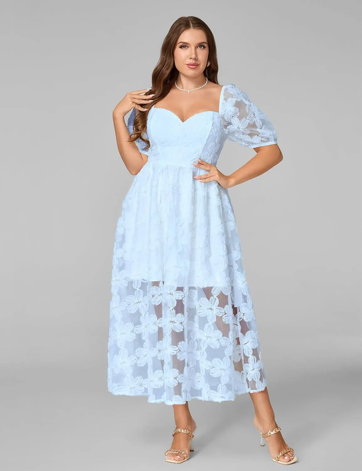 Lace Dresses for Women Wedding Guest Cocktail Semi Formal Party Evening Floral Dresses