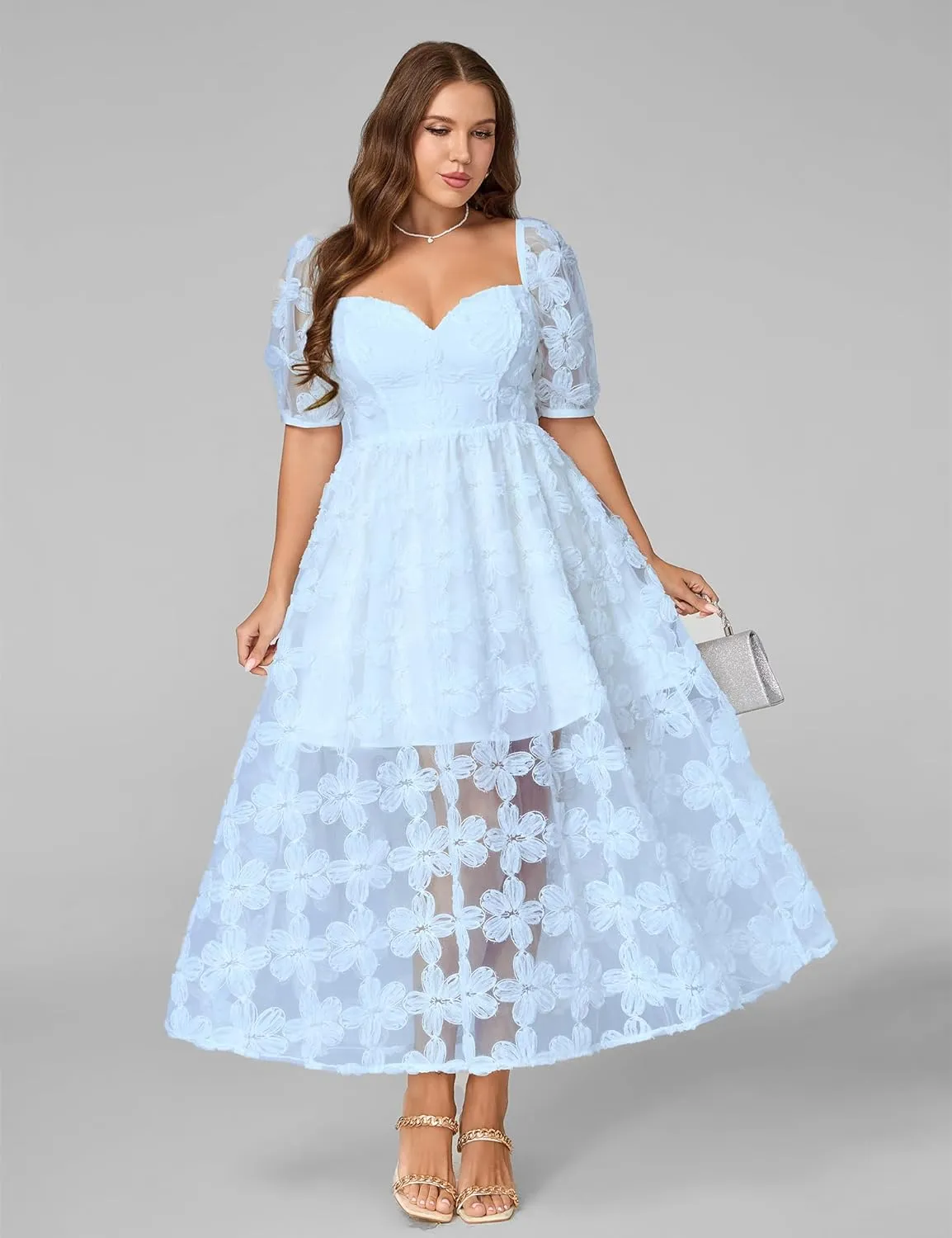 Lace Dresses for Women Wedding Guest Cocktail Semi Formal Party Evening Floral Dresses