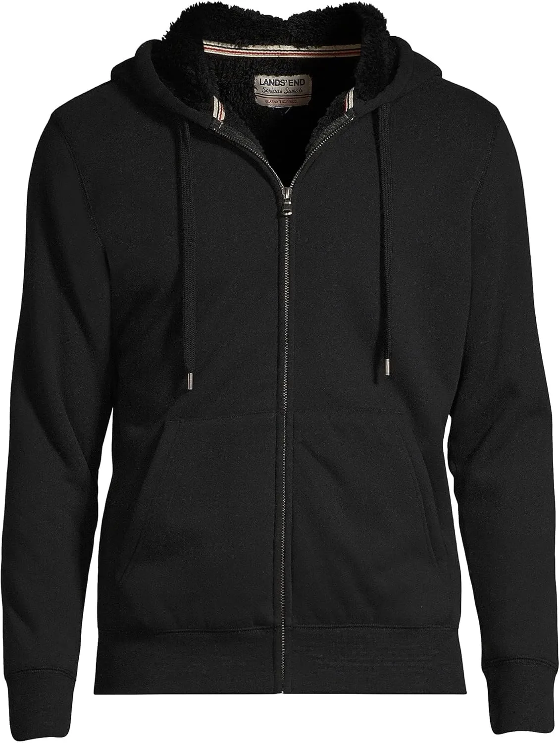 Lands' End Men's Serious Sweats Full Zip Sherpa Fleece Hoodie