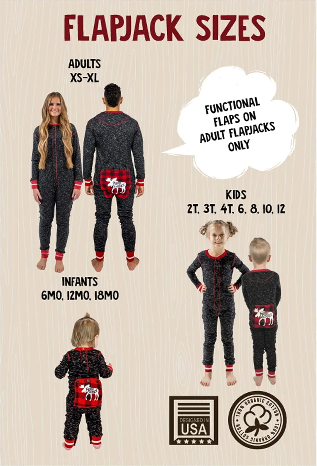 Lazy One Flapjacks, Matching Pajamas for The Dog, Baby, Kids, Teens, and Adults