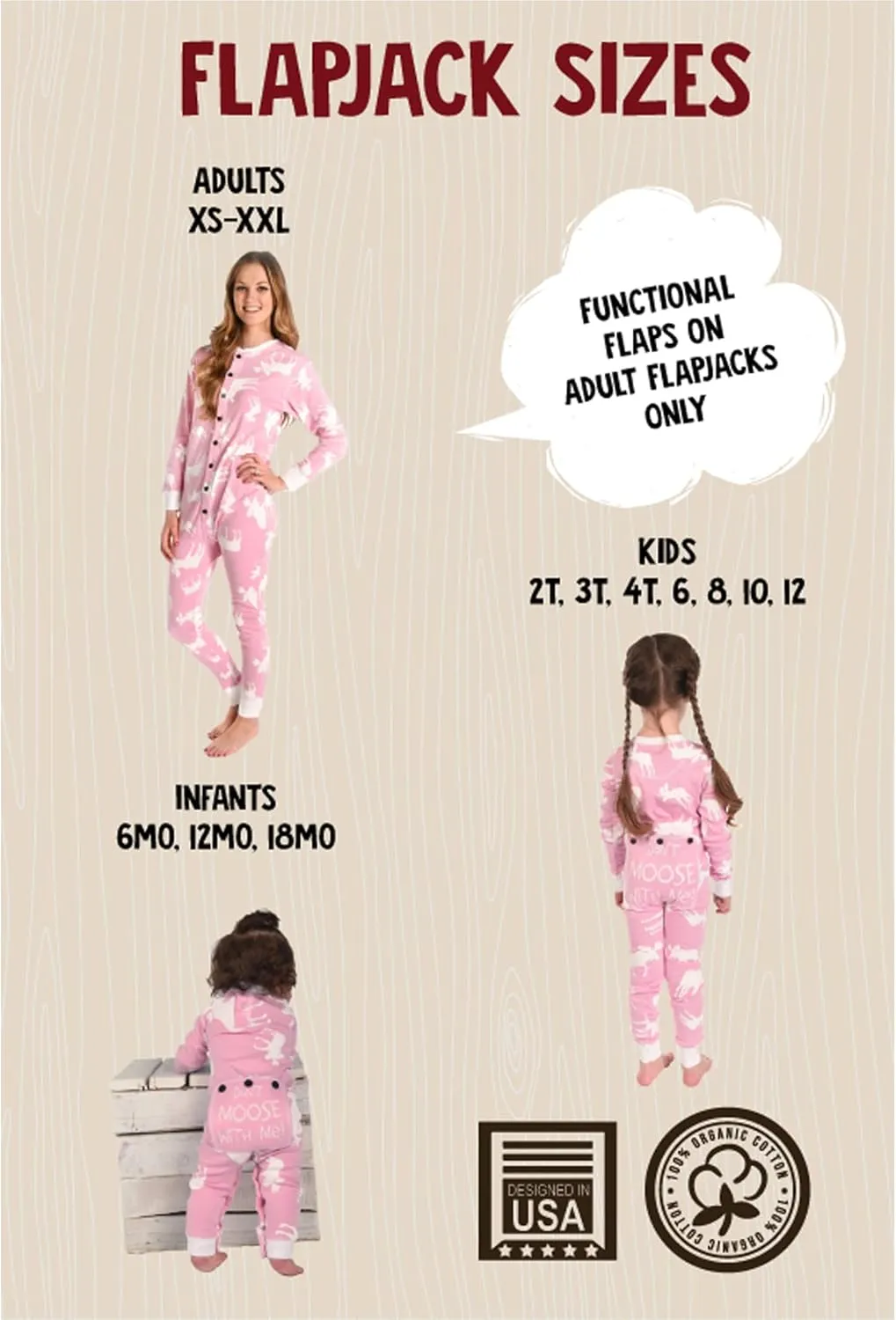 Lazy One Flapjacks, Matching Pajamas for The Dog, Baby, Kids, Teens, and Adults