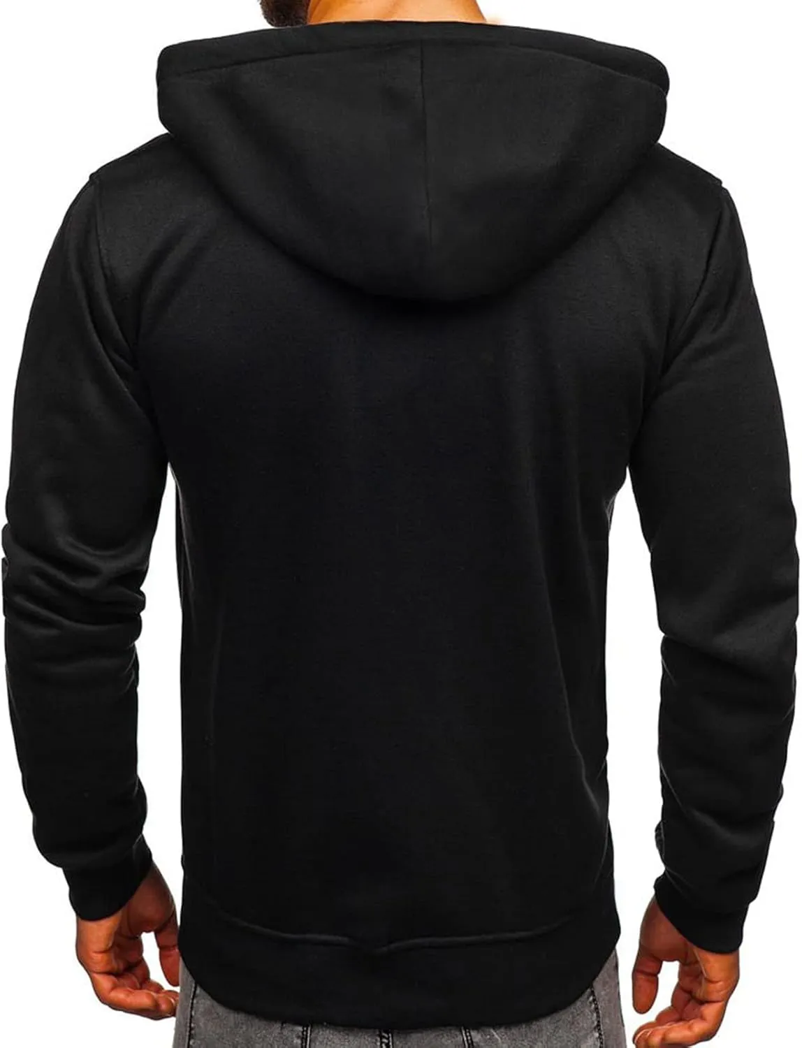 LCMTWX Hoodies for Guys Winter Casual Loose Solid Hooded Sweater Top With Zip Pockets Solid Color Sweatshirt Men Women