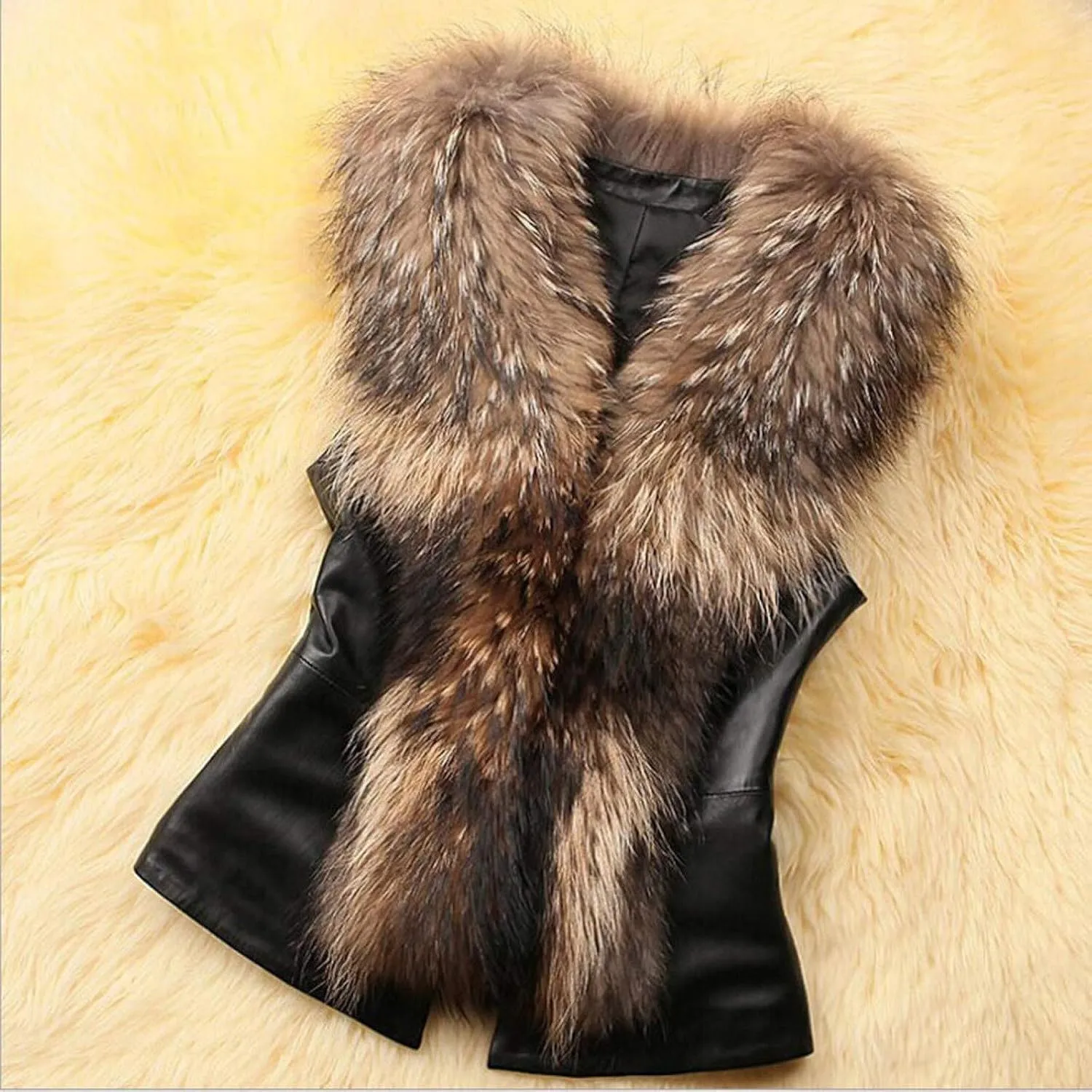 LCMTWX Trench Coat for Women 2023 Furry Women Long Jacket Faux Sleeve Short Warm Women's Coat Cropped Jacket Puffer