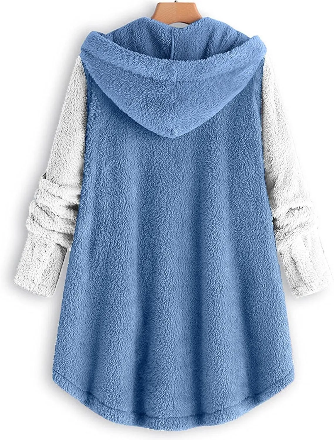 LCMTWX Womens 2023 Winter Fuzzy Fleece Jacket Fleece Sleeve Plus Size Women Women's Coat Solid Oversized Fuzzy Fleece