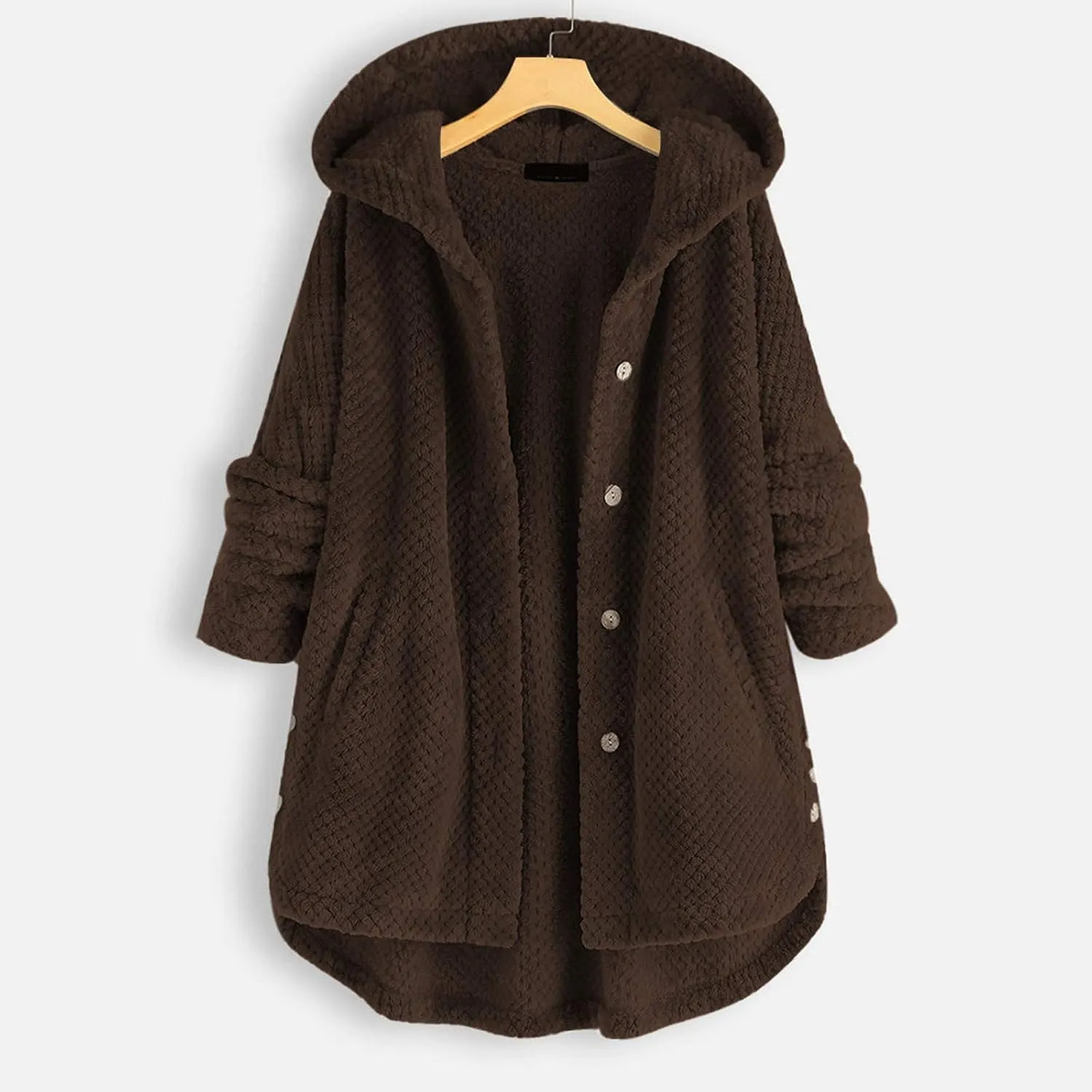 LCMTWX Womens 2023 Winter Fuzzy Fleece Jacket Fleece Sleeve Plus Size Women Women's Coat Solid Oversized Fuzzy Fleece