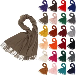 Lightweight Wool Scarf Shawl For Women Silk Feel Pashmina Shawls Wrap Winter Large Silk Scarf Lavender Head Wrap