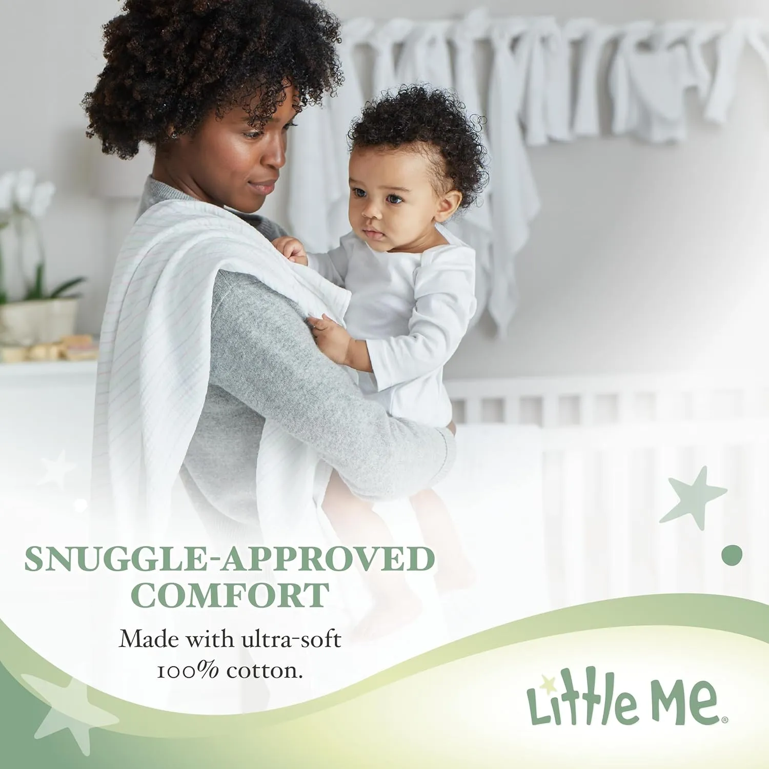Little Me Baby Boy Clothes 2-Piece Baby Sleeper and Cap Set, 100% Cotton Footies Baby Essentials, Preemie to 9 Months