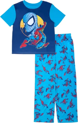 Marvel Spider-Man Boys’ 2-Piece Pajama Set Sleepwear for Kids