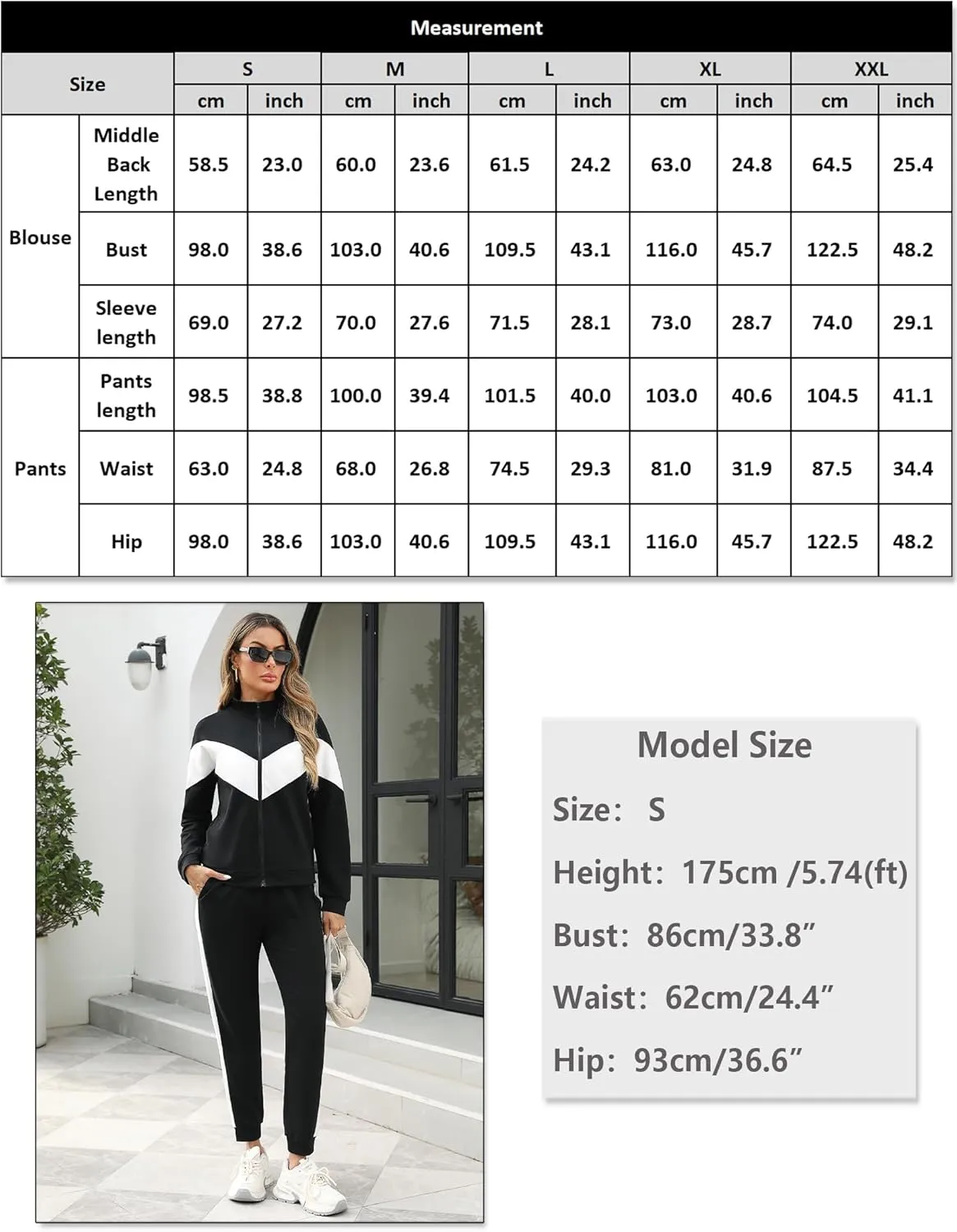 Marvmys Women's Tracksuit Set 2 Piece Sweatsuit Outfits Long Sleeve Zip Up Lounge Jogger Set with Pocket