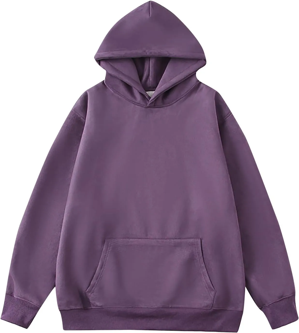 Men Big and Tall Hoodies Long Sleeve Solid Hooded Sweatshirts Drawstring Outdoor Sport Pullover Tops with Pocket