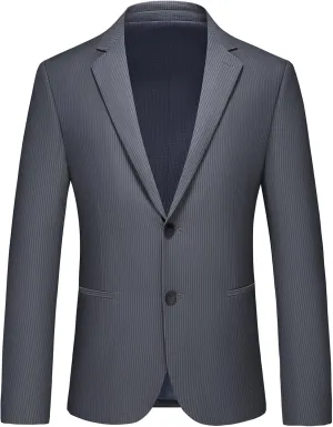 Men's Casual Slim Fit Suit Blazer Jacket One Button Lightweight Sport Coats Formal Dress Daily Business Suit Jacket