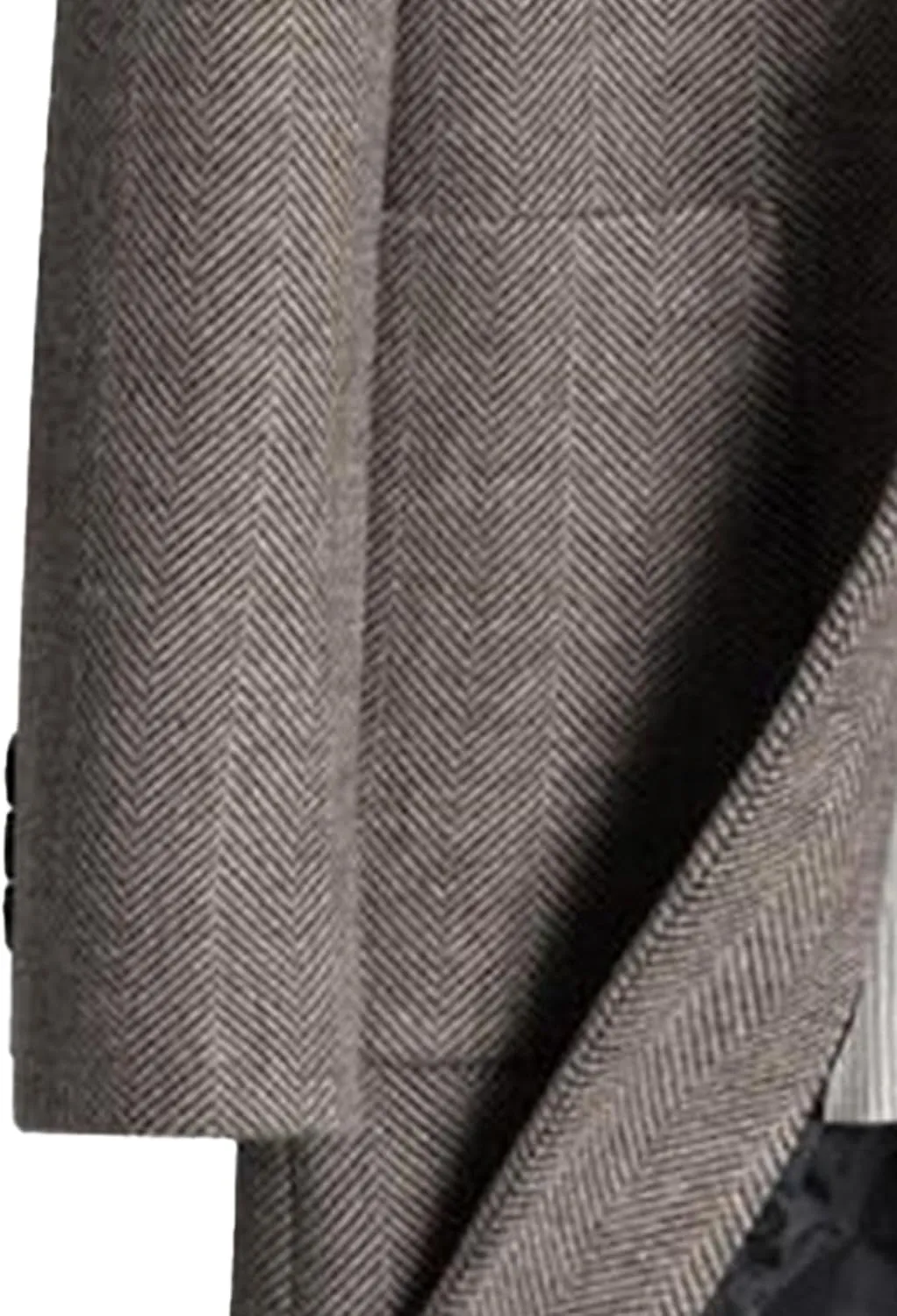 Men's Classic Blend Trench Overcoat Single Breasted Slim Business Pea Coats Winter Lapel Windbreaker Jacket