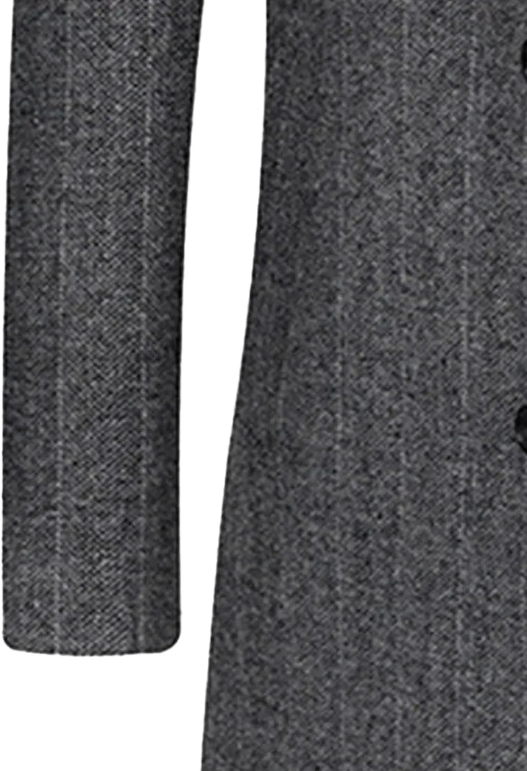 Men's Classic Blend Trench Overcoat Single Breasted Slim Business Pea Coats Winter Lapel Windbreaker Jacket