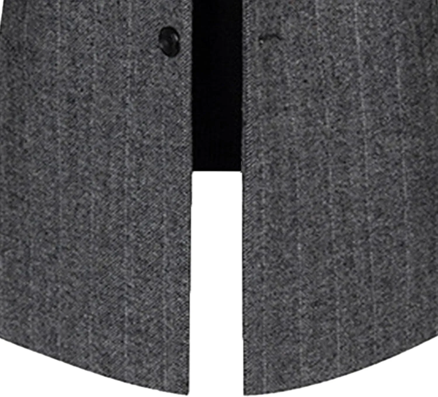 Men's Classic Blend Trench Overcoat Single Breasted Slim Business Pea Coats Winter Lapel Windbreaker Jacket