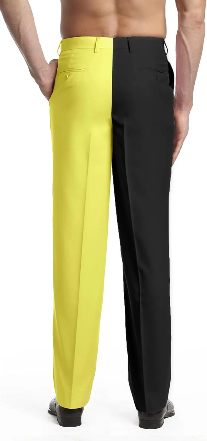 Mens Dress Pant Trousers Flat Front Solid Mix Multi Color Design