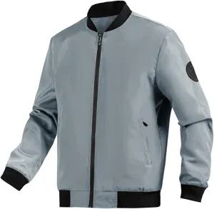 Mens Lightweight Bomber Jacket Full Zip Windbreaker Plaid Lined for Warmth, Casual Long Sleeve Stylish Golf Jacket