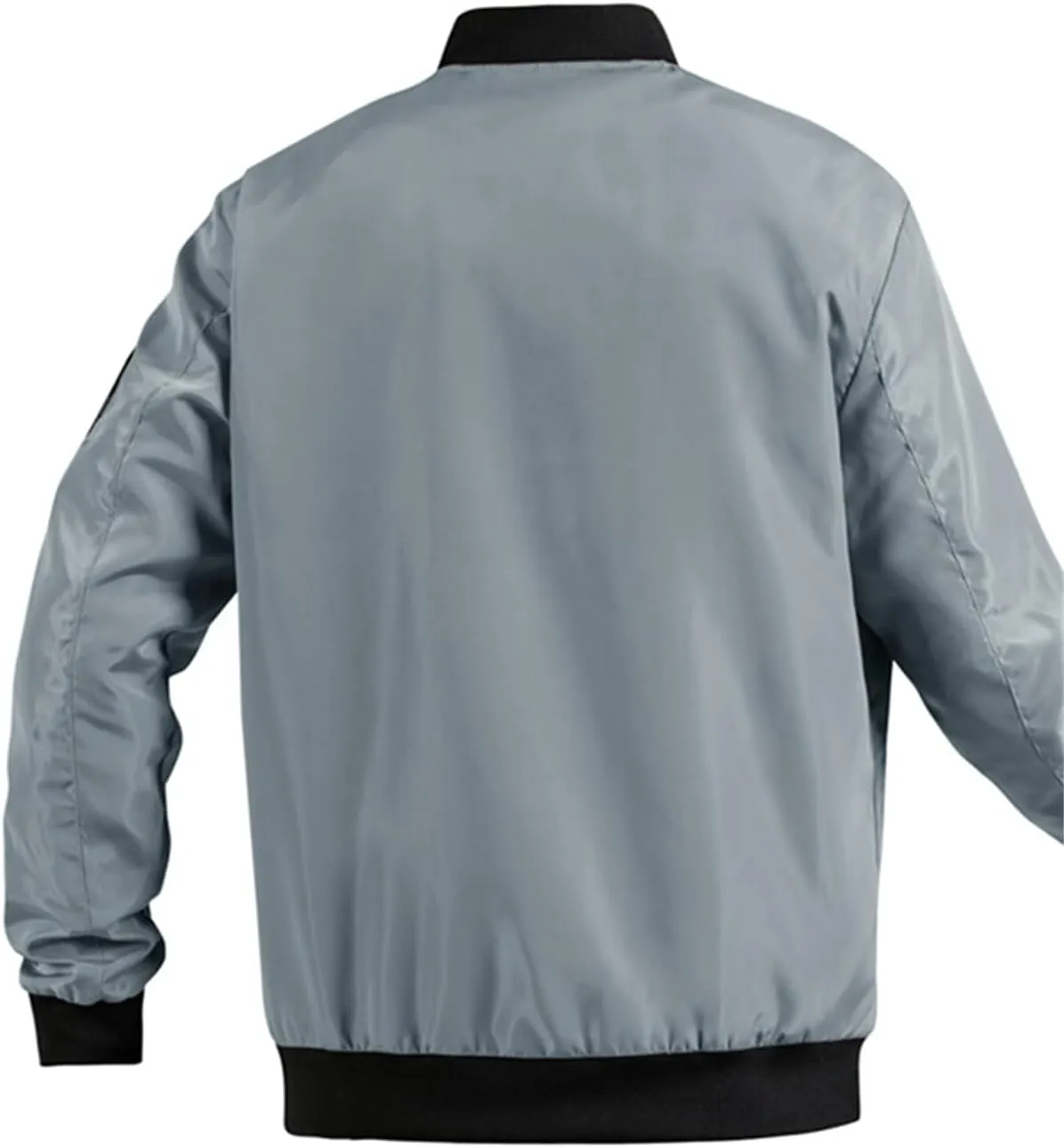 Mens Lightweight Bomber Jacket Full Zip Windbreaker Plaid Lined for Warmth, Casual Long Sleeve Stylish Golf Jacket