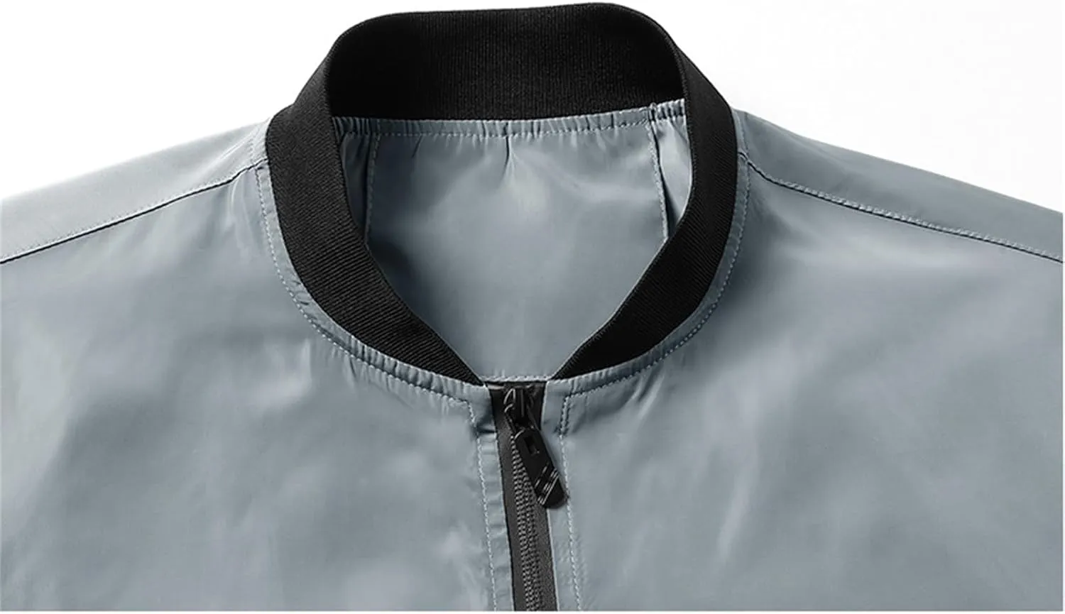 Mens Lightweight Bomber Jacket Full Zip Windbreaker Plaid Lined for Warmth, Casual Long Sleeve Stylish Golf Jacket