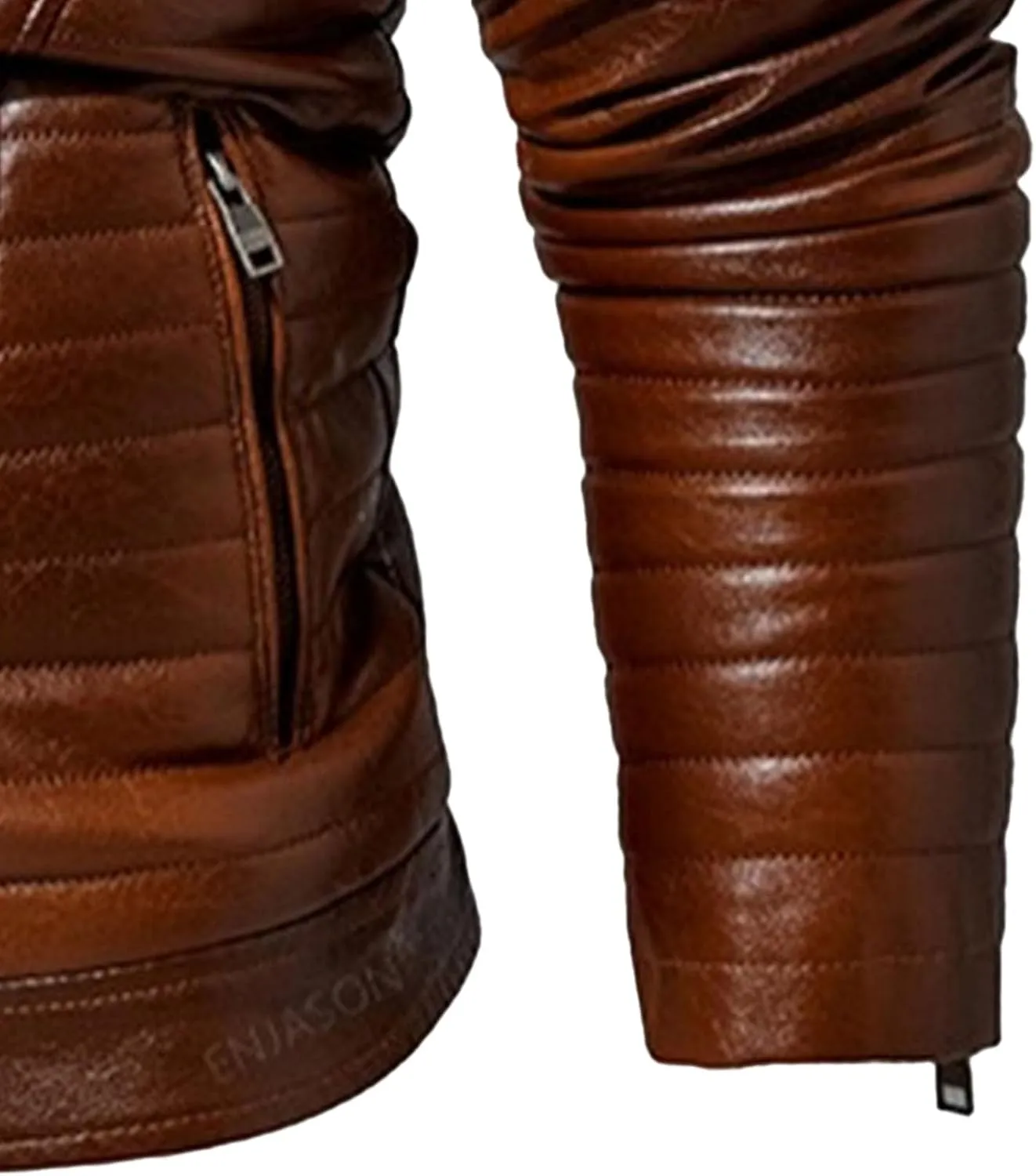 Men's Moto Winter Leather Jacket Male Winter Warmth Biker PU Outwear Retro Punk Lapel Sherpa Lined Leathers Coat