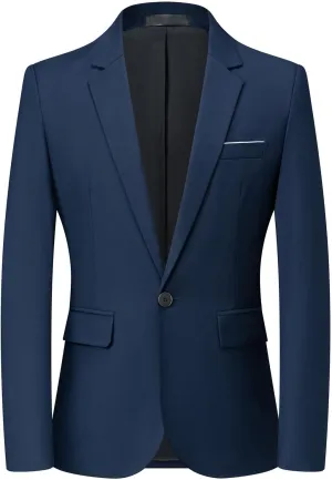 Mens Sport Coats and Blazers 5 Real Pockets Slim Fit Business Casual Men Suit Blazer Suit Jacket