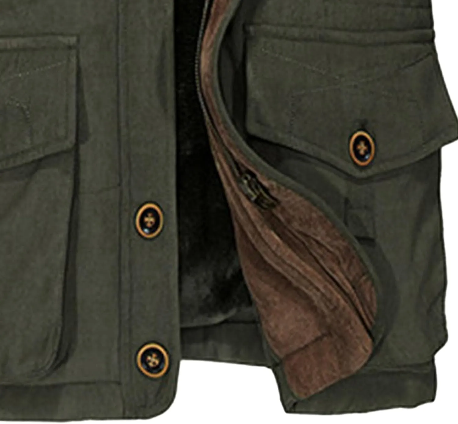 Men's Thicken Warm Winter Parka Fashion Fleece Thick Warmth Coat Windproof Sherpa Lined Hooded Windbreaker Coat