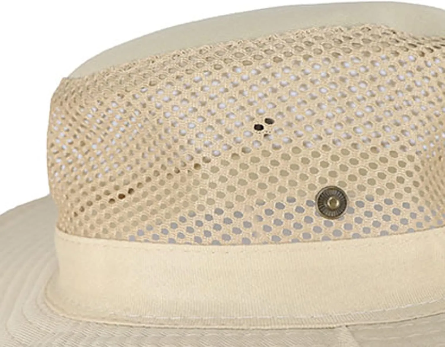 Mesh Solid Sun Wide Brim Hat Panama Fedora Hat Drawstring Foldable Lightweight Fishing Hat Classic Adjustable