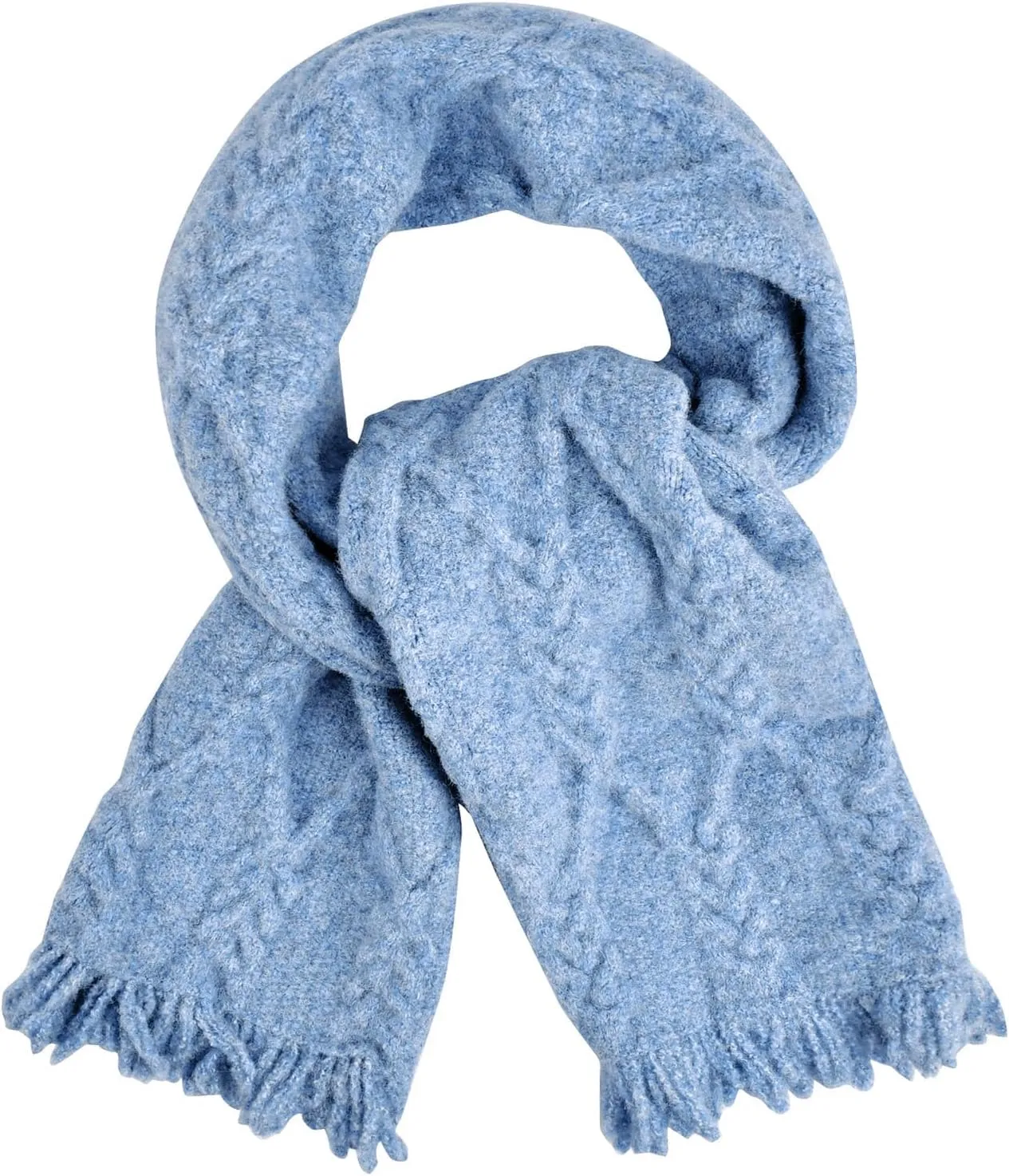 MissShorthair Womens Soft Cashmere Shawls and Wraps for Winter Cable Knit Scarves Chunky Long Scarf Cold Weather Warmth