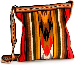 NOVICA Artisan Handmade Alpaca Blend Shoulder Bag Women's Wool Multicolor Striped Peru Geometric 'Andean Warmth'