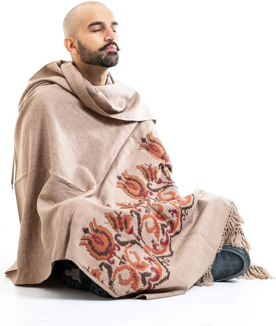 Om Shanti Crafts Meditation Shawl or Meditation Blanket, Shawl/Wrap, Oversize Scarf/Stole. Large. Unisex.