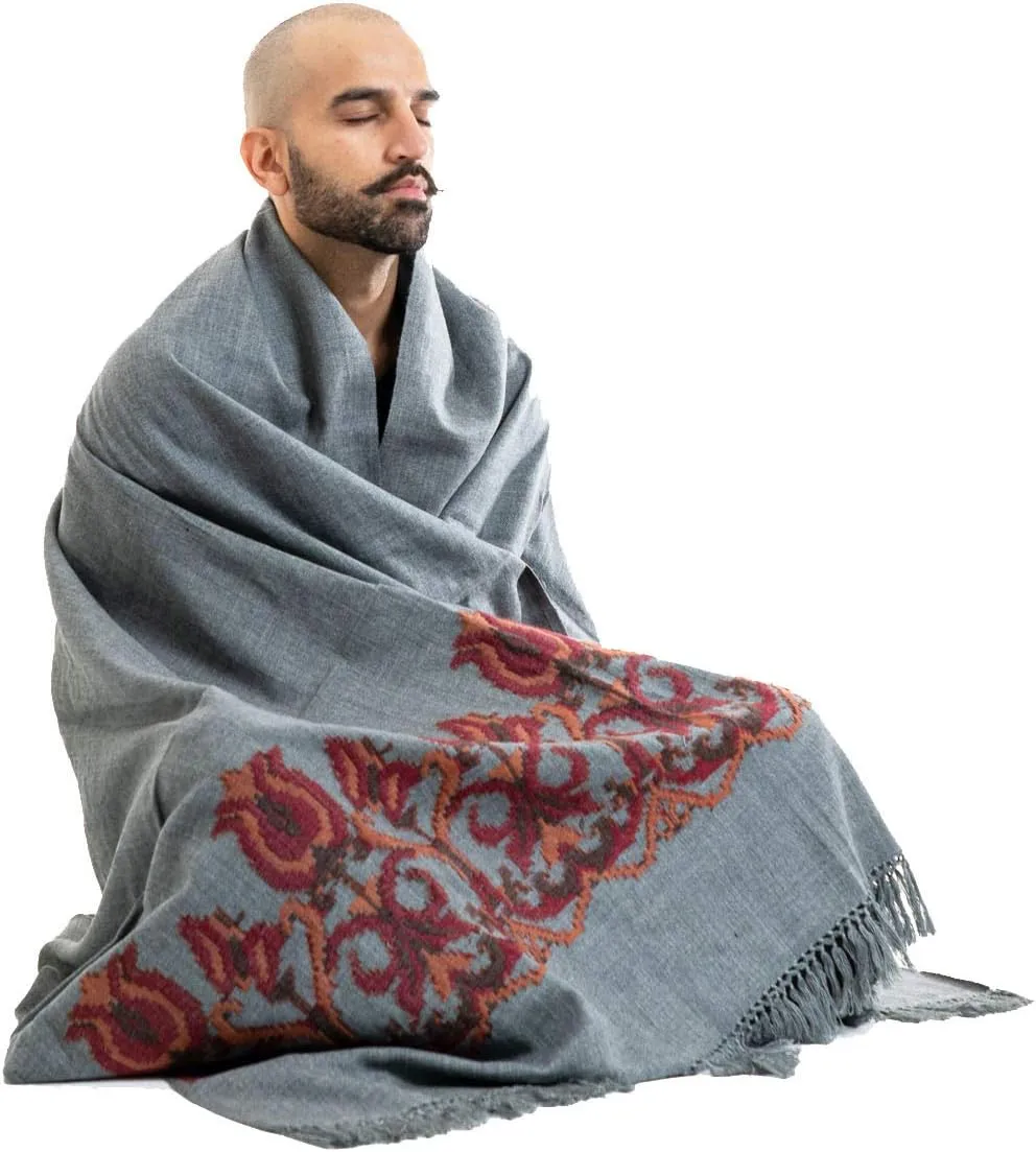 Om Shanti Crafts Meditation Shawl or Meditation Blanket, Shawl/Wrap, Oversize Scarf/Stole. Large. Unisex.