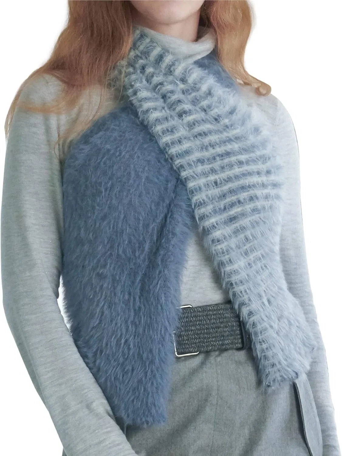 ONE Scarf: Faux Fur Infinity Scarfs or Shawl Wraps for Women Winter Warm, Soft & Fluffy Scarf in Gift Box