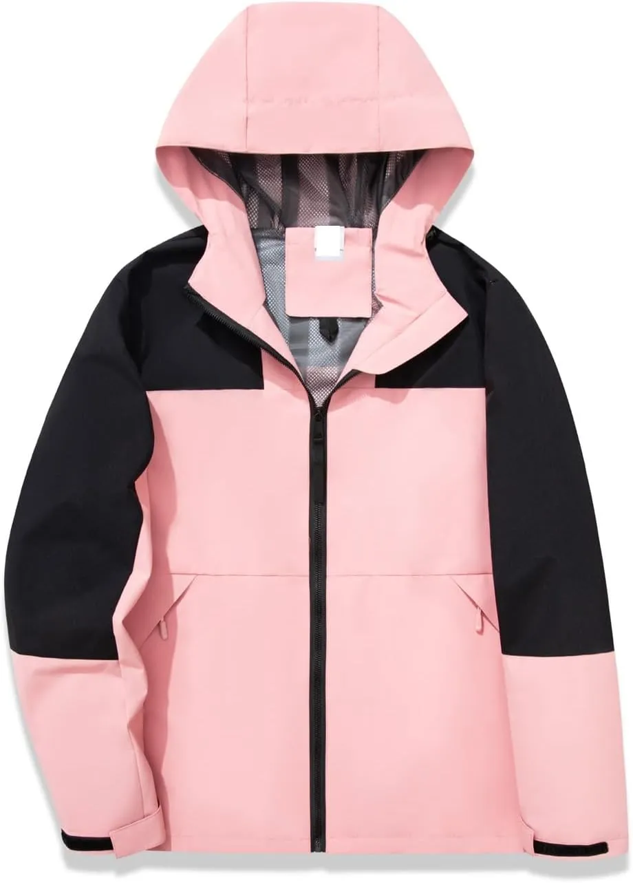 Outdoor Lightweight Jackets for Women, 2025 Cold Weather Rain Coats for Women Hooded Fashion Windbreaker