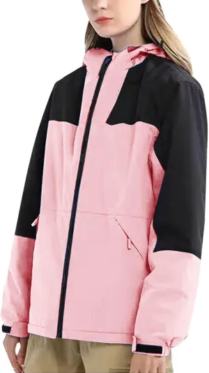 Outdoor Lightweight Jackets for Women, 2025 Cold Weather Rain Coats for Women Hooded Fashion Windbreaker